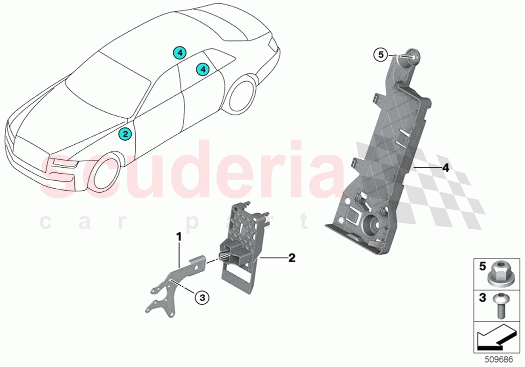 Control unit holder heat comfort pack of Rolls Royce Rolls Royce Ghost RR21(2019-2023)