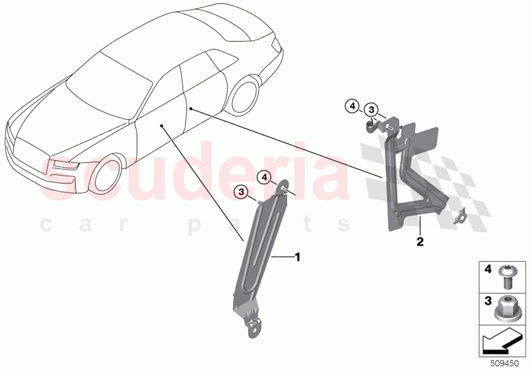 Holder cont electr central locking drive of Rolls Royce Rolls Royce Ghost RR21(2019-2023)