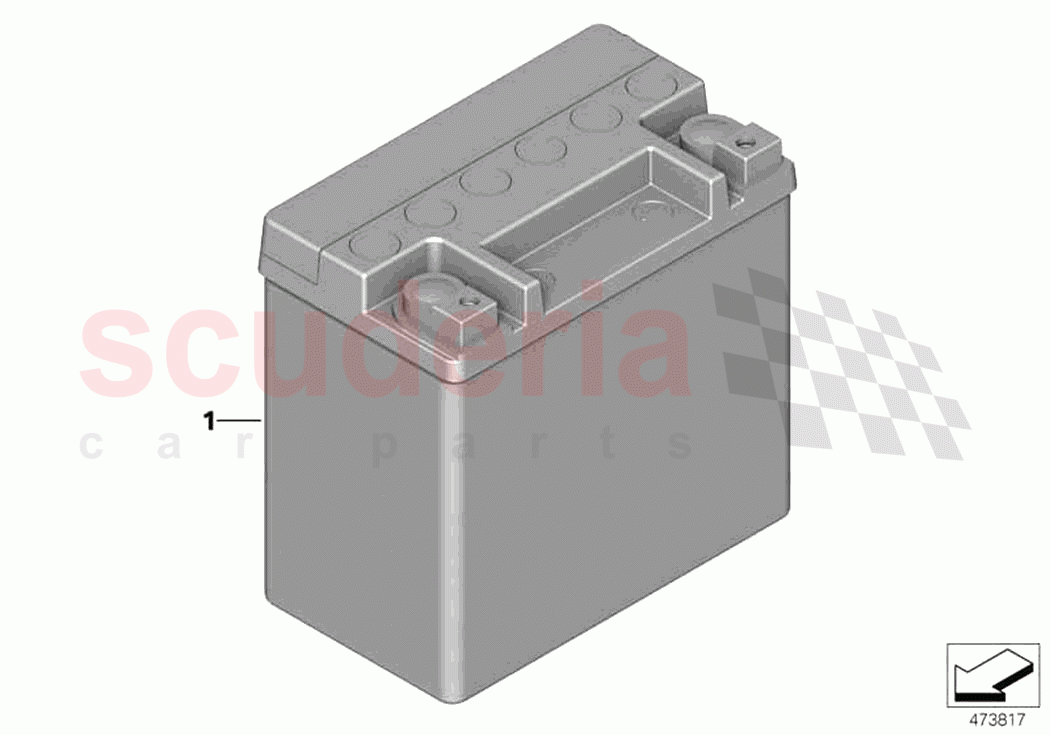 Original BMW battery 12AH of Rolls Royce Rolls Royce Ghost RR21(2019-2023)