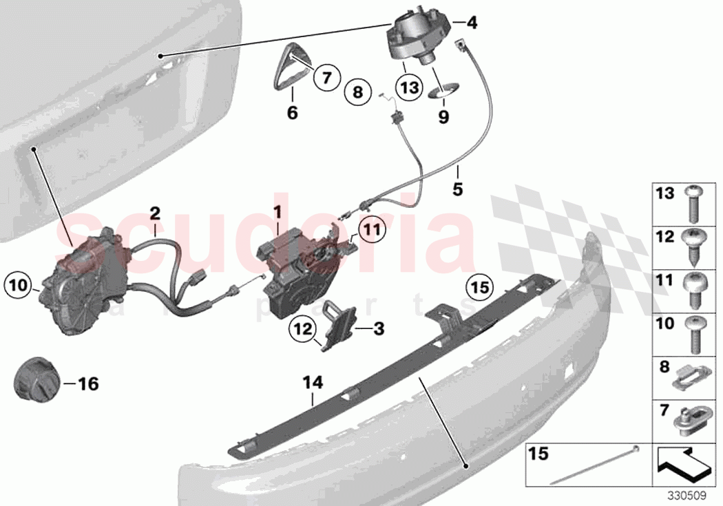 Trunk lid closing system of Rolls Royce Rolls Royce Ghost RR4(2017-2019)