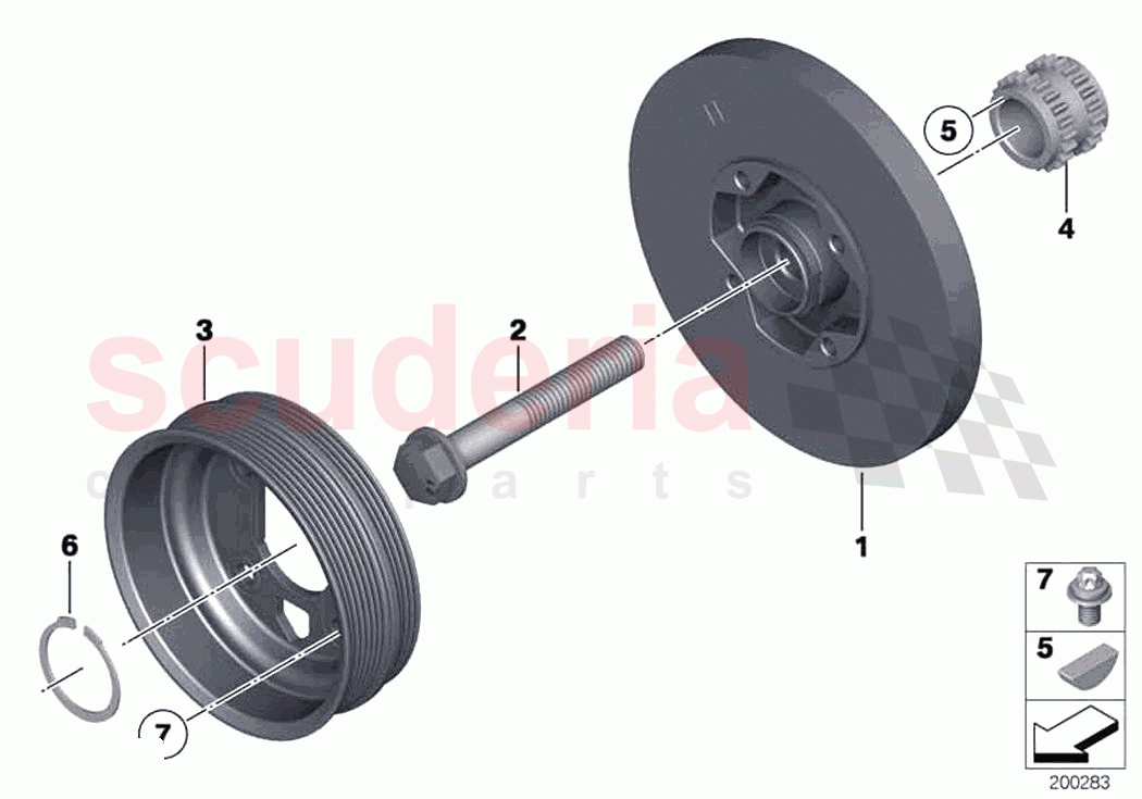Belt Drive Vibration Damper of Rolls Royce Rolls Royce Ghost RR4(2017-2019)