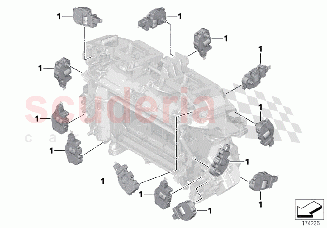Actuator for automatic air condition of Rolls Royce Rolls Royce Ghost RR4(2017-2019)