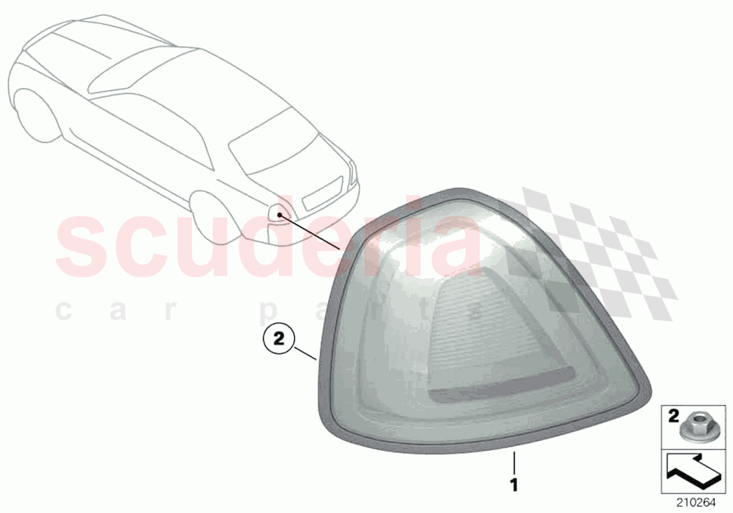 Rear light of Rolls Royce Rolls Royce Ghost RR4(2017-2019)