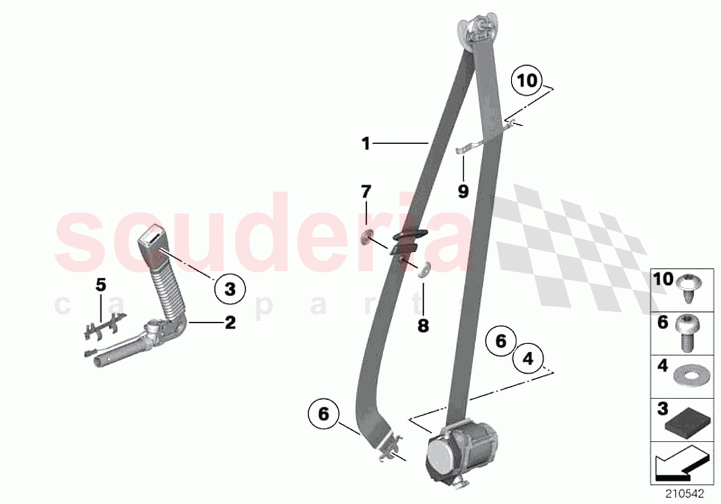 Safety belt front of Rolls Royce Rolls Royce Ghost RR4(2017-2019)