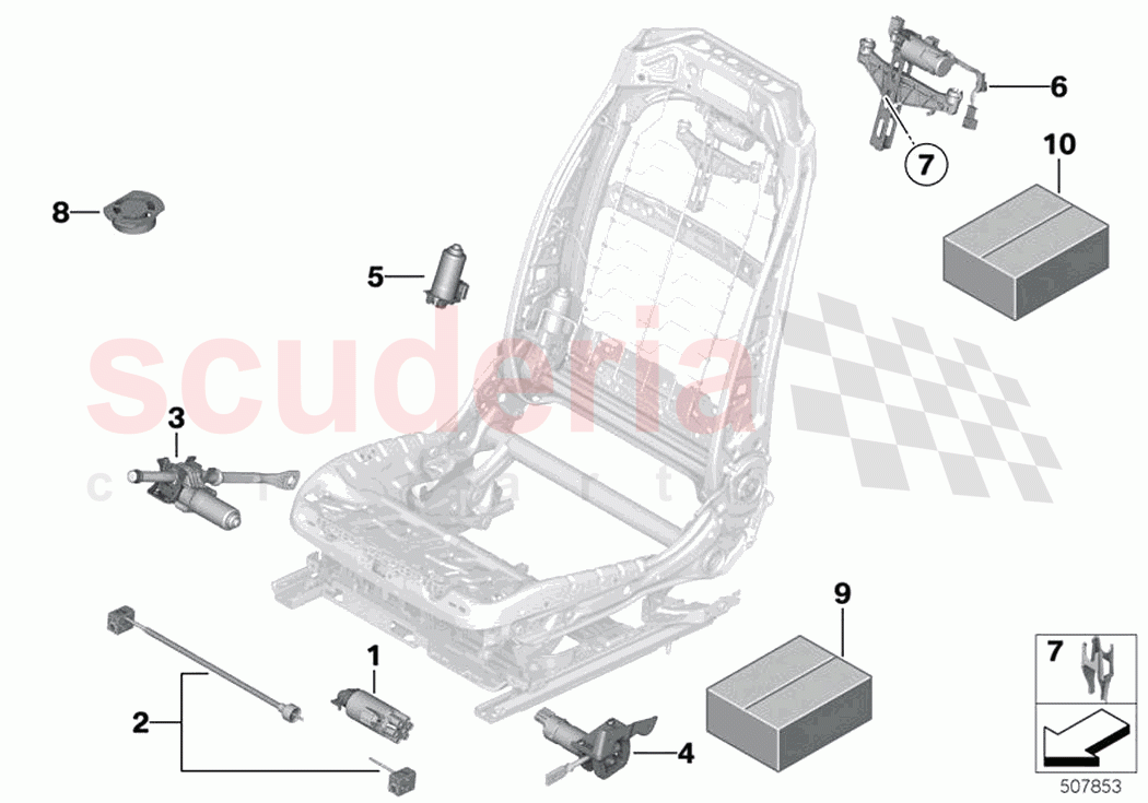 Seat front electrical system drives of Rolls Royce Rolls Royce Ghost RR4(2017-2019)