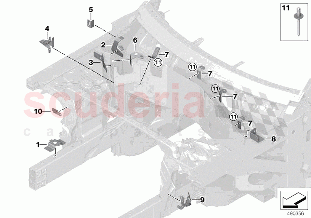 Front body bracket of Rolls Royce Rolls Royce Phantom Extended RR12(2017-2023)