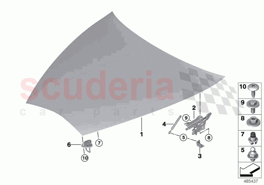 Hood of Rolls Royce Rolls Royce Phantom Extended RR12(2017-2023)