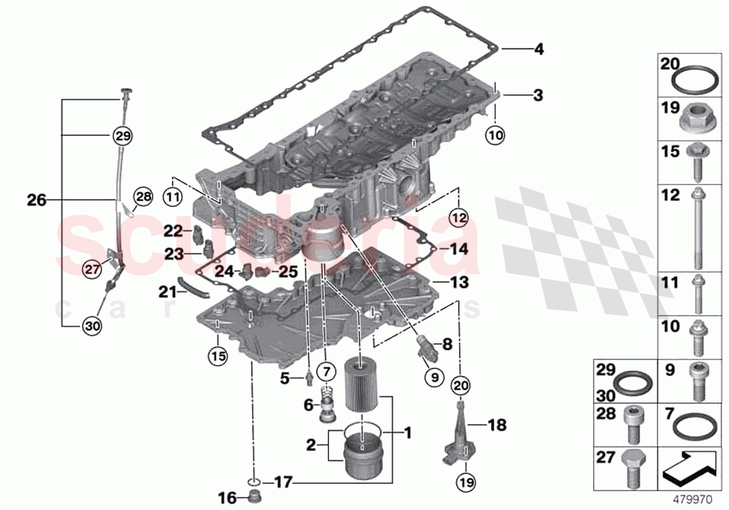 Oil sump oil filter oil measuring device of Rolls Royce Rolls Royce Phantom Extended RR12(2017-2023)