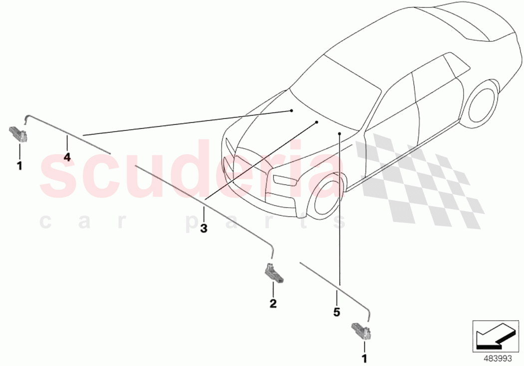 LED module optic fibre f glass cabinet of Rolls Royce Rolls Royce Phantom Extended RR12(2017-2023)