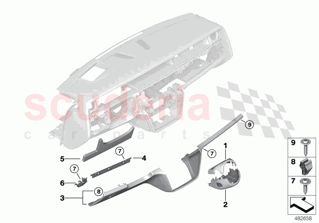 Instrument panel lower part of Rolls Royce Rolls Royce Phantom Extended RR12(2017-2023)