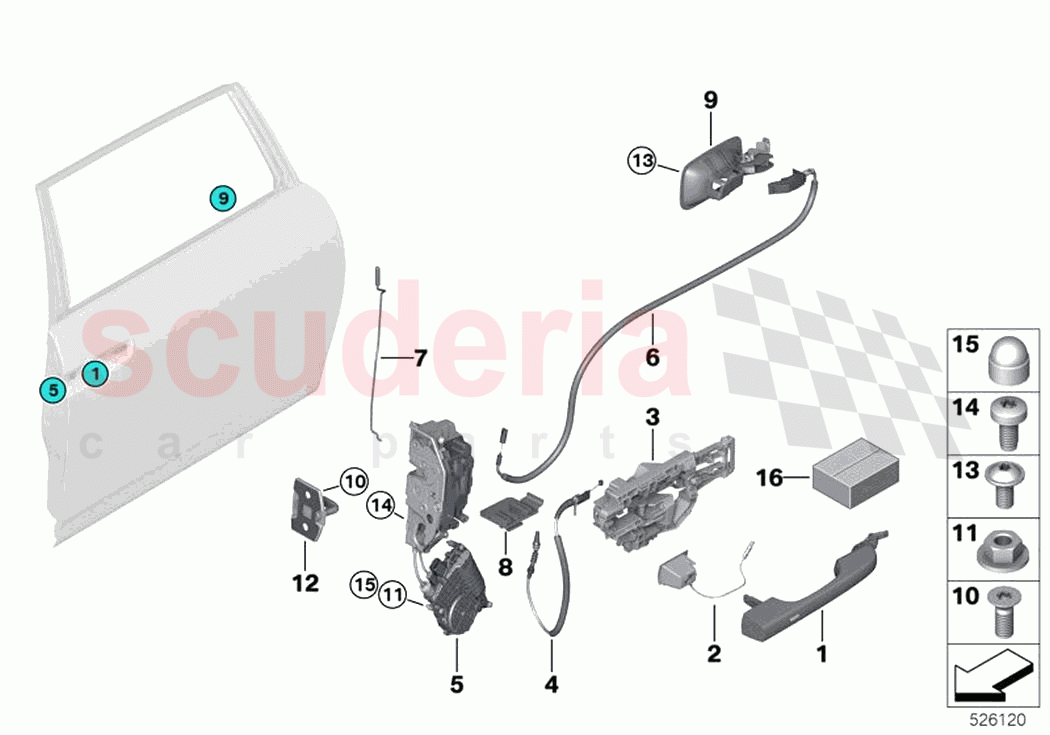 Locking system door rear of Rolls Royce Rolls Royce Phantom Extended RR12(2017-2023)