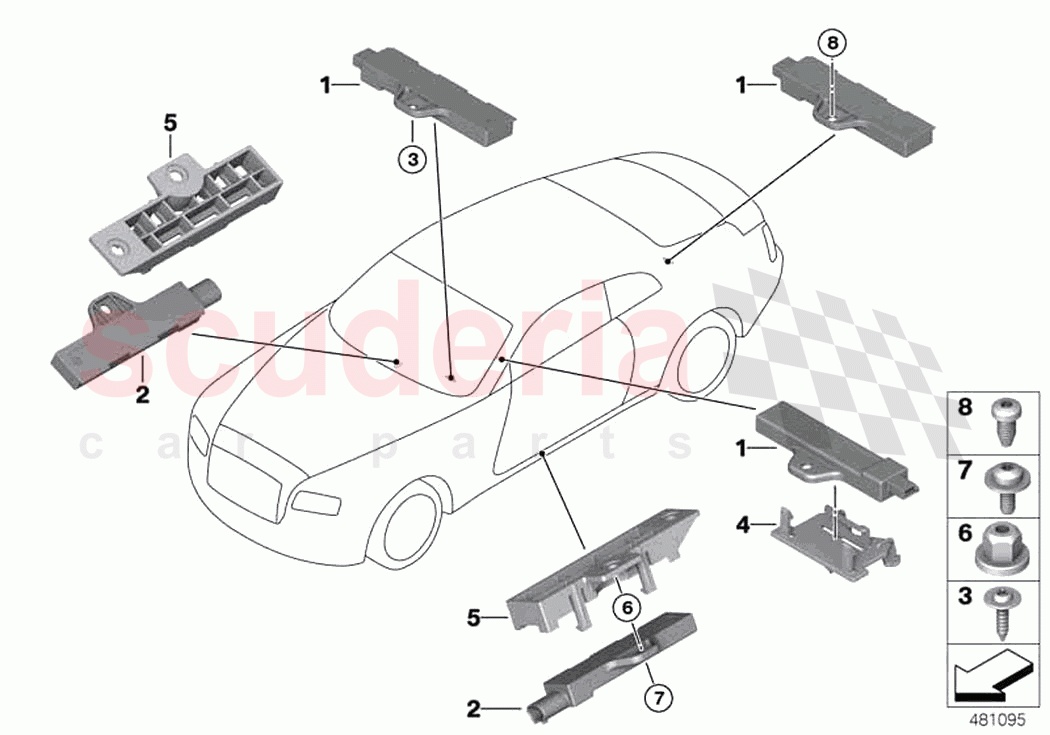 Single parts aerial comfort access of Rolls Royce Rolls Royce Phantom RR11(2017-2023)