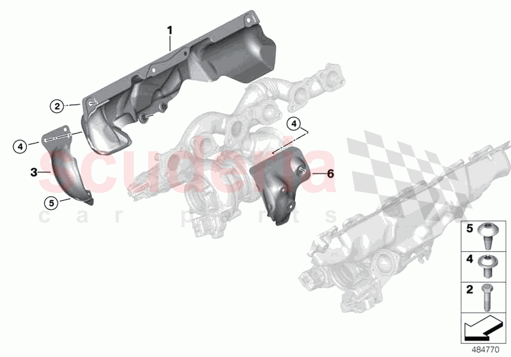 Exhaust turbocharger heat protection of Rolls Royce Rolls Royce Phantom RR11(2017-2023)