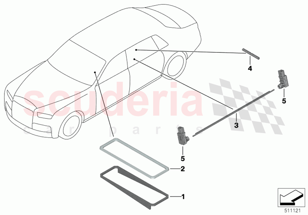 Fibre optic conductor vehicle interior of Rolls Royce Rolls Royce Phantom RR11(2017-2023)