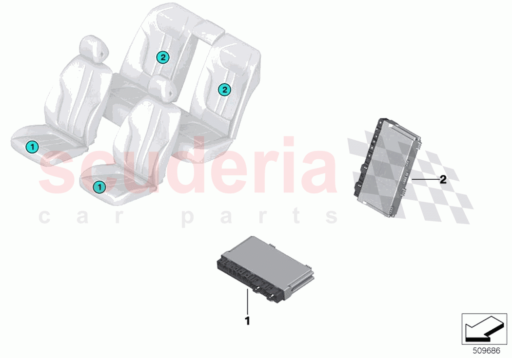 Control units seat module of Rolls Royce Rolls Royce Phantom RR11(2017-2023)
