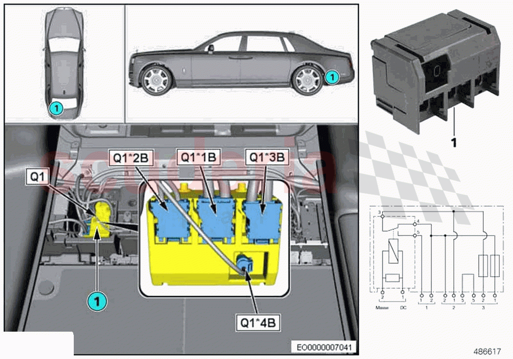 Relay isolation Q1 of Rolls Royce Rolls Royce Phantom RR11(2017-2023)