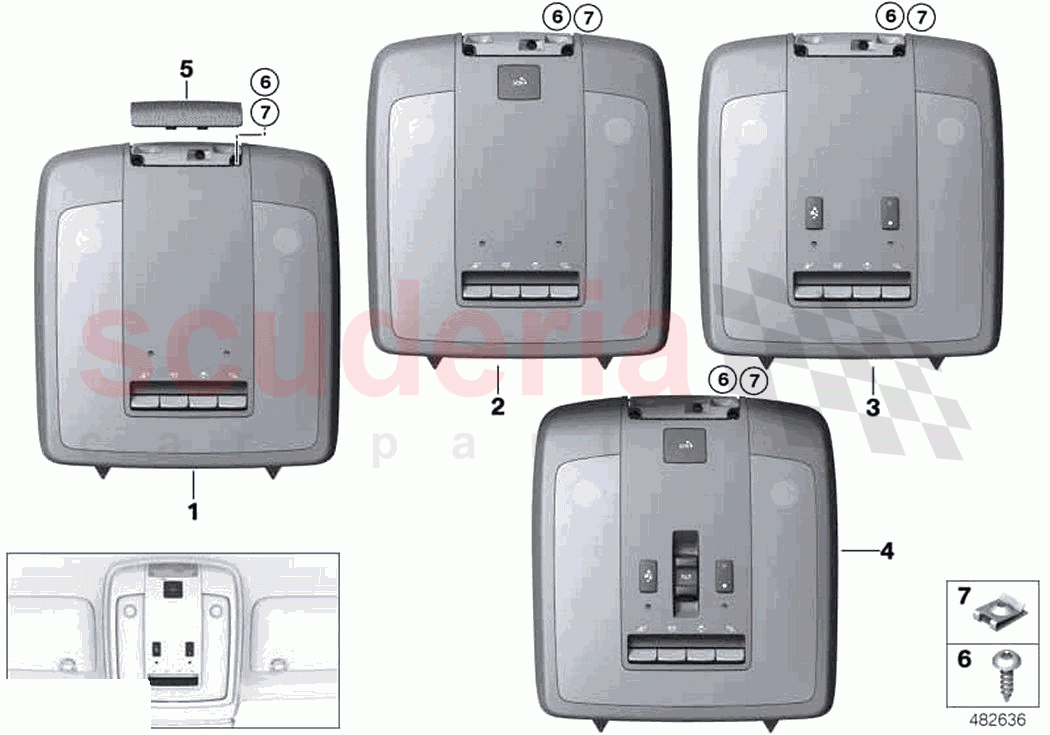 Roof function centre of Rolls Royce Rolls Royce Phantom RR11(2017-2023)