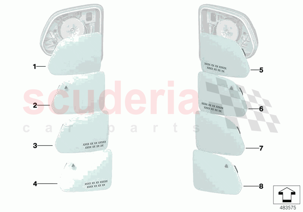 Mirror glass of Rolls Royce Rolls Royce Phantom RR11(2017-2023)
