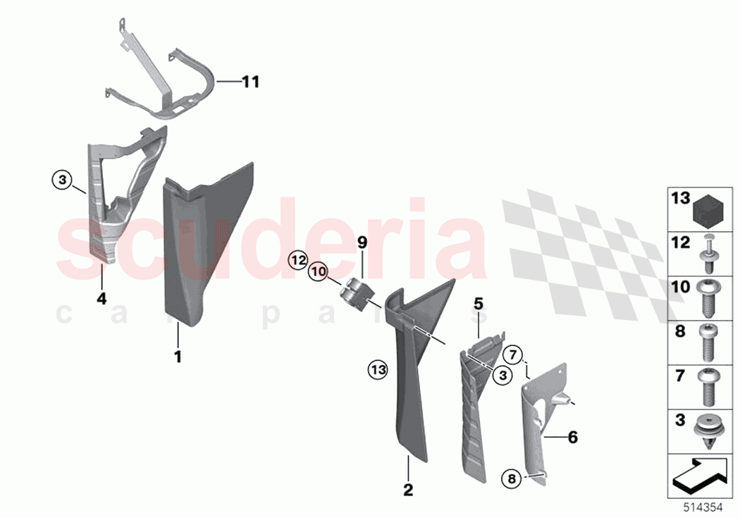 Trim panel leg room of Rolls Royce Rolls Royce Phantom RR11(2017-2023)