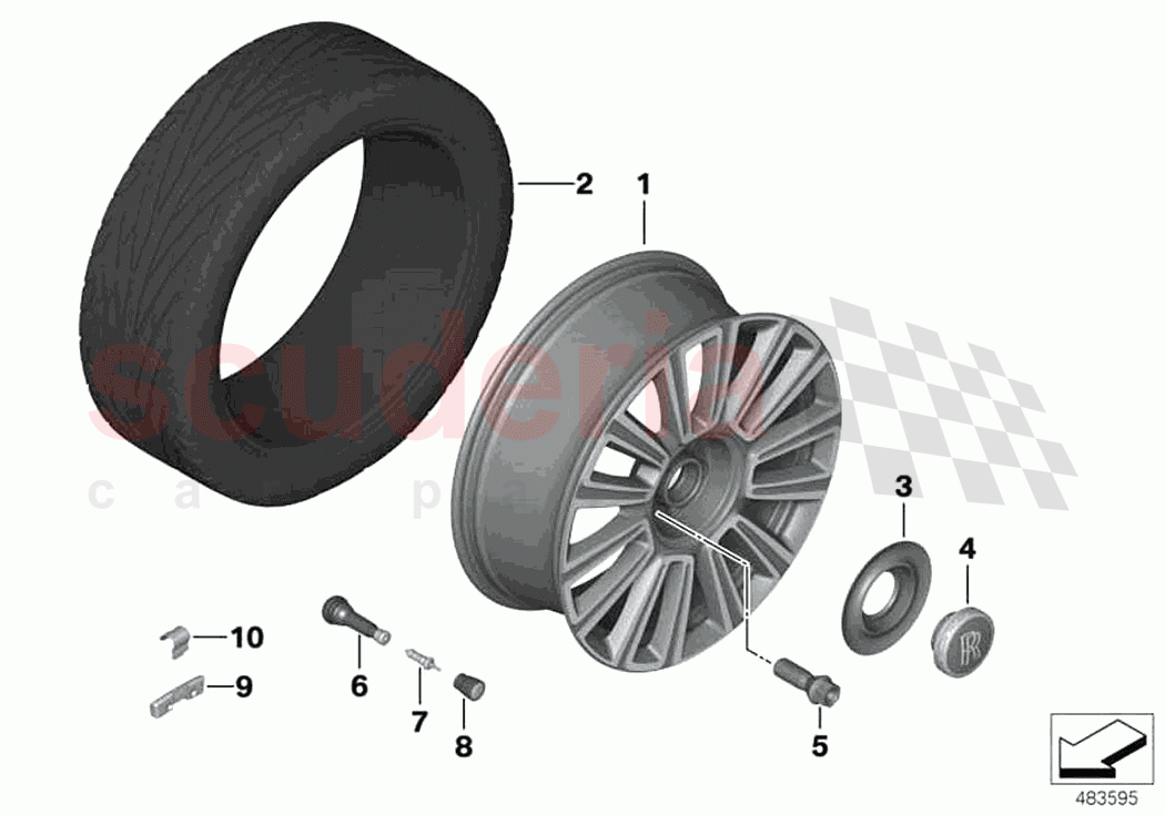 Light alloy wheel styling 678 of Rolls Royce Rolls Royce Phantom RR11(2017-2023)