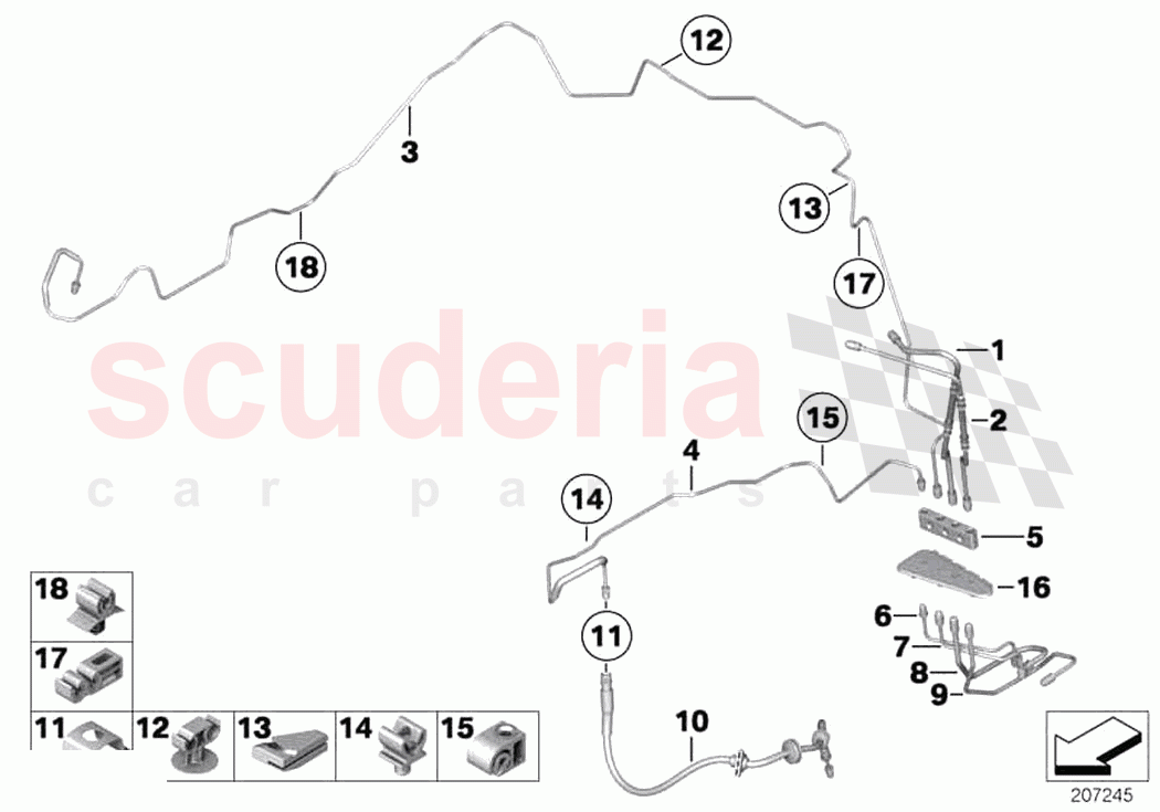 Brake pipe front of Rolls Royce Rolls Royce Wraith RR5(2017-2023)