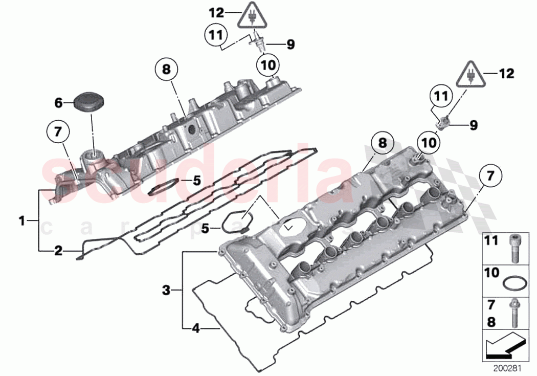 Cylinder head cover of Rolls Royce Rolls Royce Wraith RR5(2017-2023)