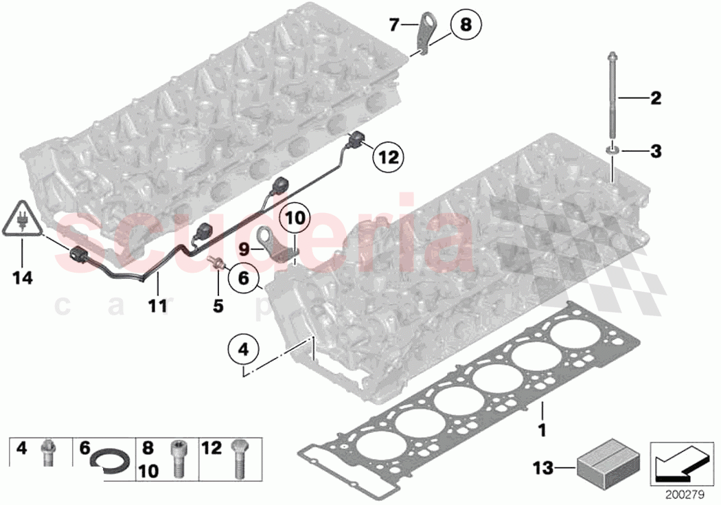 Cylinder head Mounting parts of Rolls Royce Rolls Royce Wraith RR5(2017-2023)