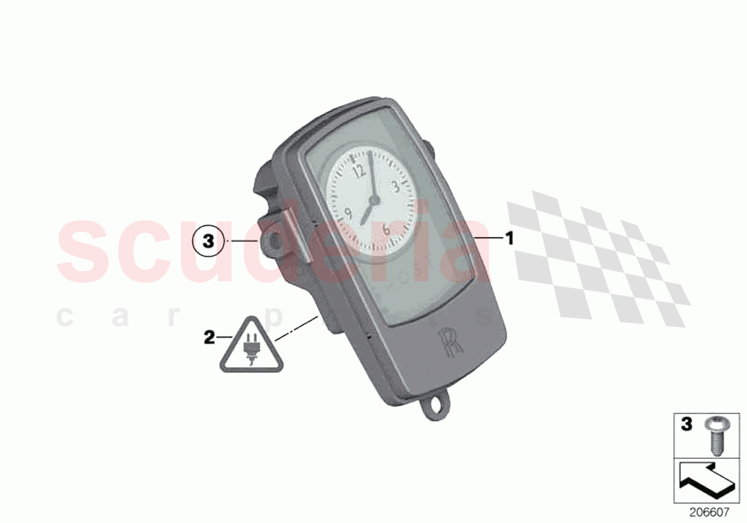 Analogue clock of Rolls Royce Rolls Royce Wraith RR5(2017-2023)