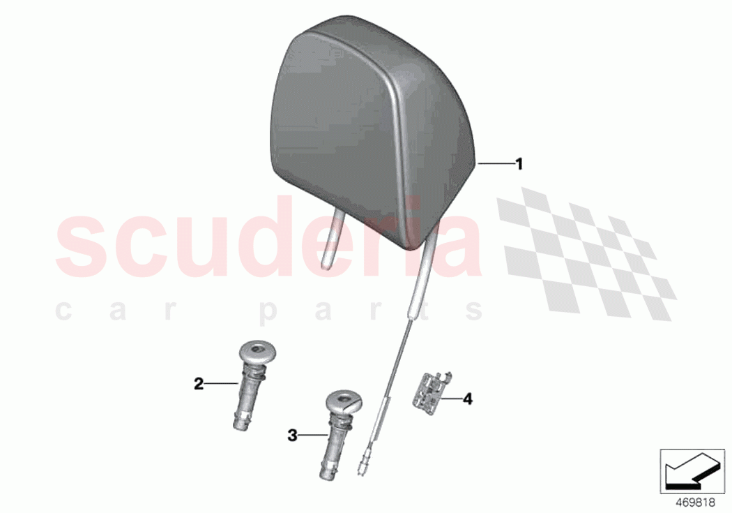 Seat front head restraint of Rolls Royce Rolls Royce Wraith RR5(2017-2023)