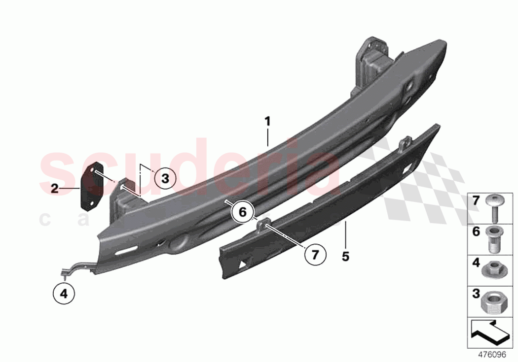 Carrier rear of Rolls Royce Rolls Royce Wraith RR5(2017-2023)