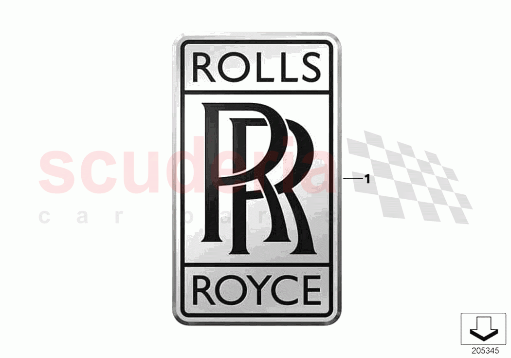 Emblems letterings of Rolls Royce Rolls Royce Wraith RR5(2017-2023)