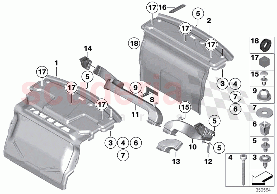 Trim panel trunk partition of Rolls Royce Rolls Royce Wraith RR5(2017-2023)