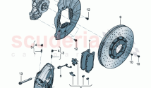 Fixed-calliper brake Brake disc (vented) For vehicles with ceramic brake disc