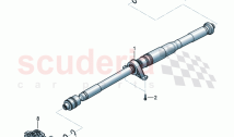 propeller shaft 2-piece with intermediate bearing for 8-speed automatic gearbox