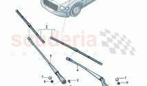 Wiper motor Wiper arm with wiper blade