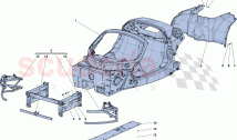 MONOCOQUE-WANNE - VORDERES SUBCHASSIS - ZENTRALE FLACHE BODENWANNE