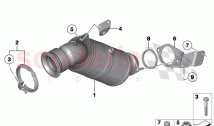 Engine compartment catalytic converter