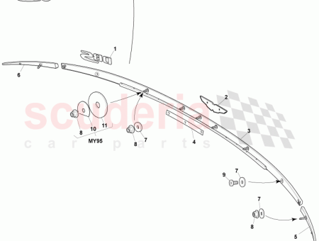 Photo of DECKLID FIN LEFT SIDE 8D33 13556…