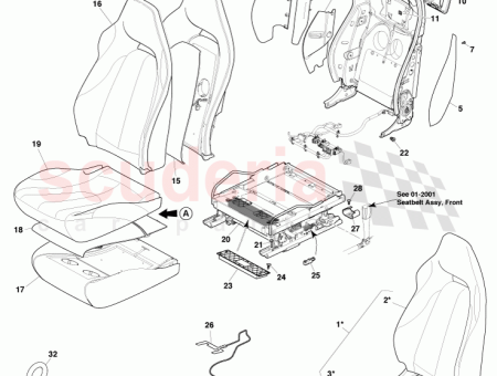 Photo of VORDERSITZBAUGRUPPE KOMPLETT BEZOGEN RECHTE SEITE CD33 60008…