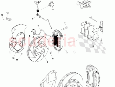 Photo of BREMSSATTEL SCHWARZ VORDERRADBREMSE RECHTS OHNE BELAG BG33 2C462…