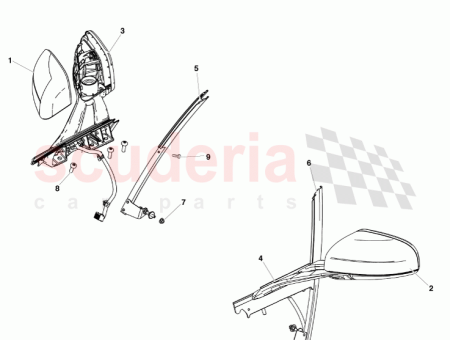 Photo of SPIEGELBAUGRUPPE LINKS MEMORY MANUELL KLAPPBAR 7G33 17683…