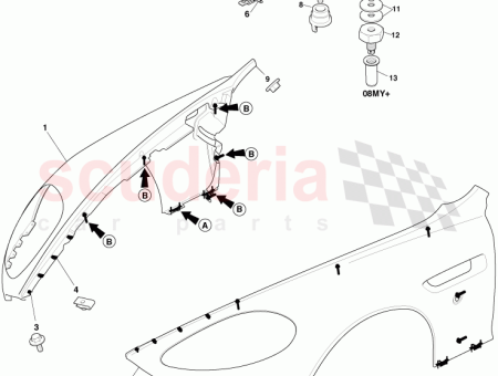 Photo of VERKLEIDUNGSTEIL VORDERER KOTFL GEL RECHTS 4G43 16005…