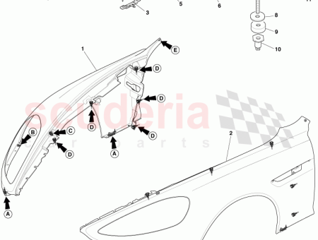 Photo of VERKLEIDUNG DES VORDEREN KOTFL GELS RECHTS CG43 16005…