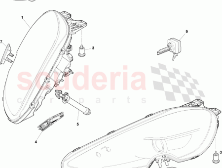 Photo of HEADLAMP RH RHD AD43 13W029…