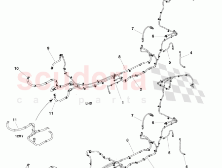 Photo of KABELBAUGRUPPE SAUBERE ZULEITUNG LINKE ANTRIEBSSTANGEN ZUR SPRITZWAND 6G33…