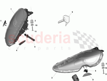 Photo of SCHEINWERFER MONTAGE RECHTE SEITE LINKS ANTRIEB CD33 13W029…