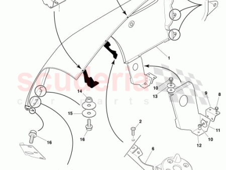 Photo of HALTERUNG KOTFL GELHALTERUNG VORNE RECHTS 1R12 632224…