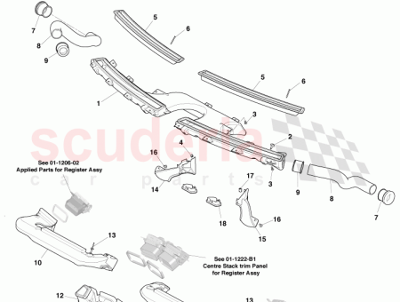 Photo of KANAL KLIMAANLAGE FUSSRAUM LINKS LINKSLENKER DD33 014K97…