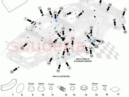 Photo of POLSTER KAROSSERIE MITTE INNEN NACH AUSSEN DD33 24562…