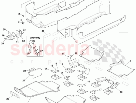Photo of V8 RECHTSLENKER SEITE MITTE TEPPICH KIT BITTER CHOC…